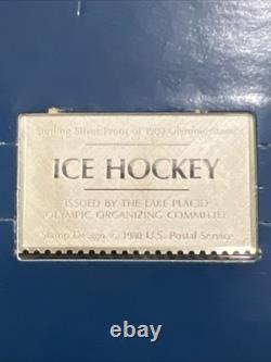 Lot Of 5 Franklin Mint 1980 US Olympic Sterling Proof Silver Stamp, Lake Placid