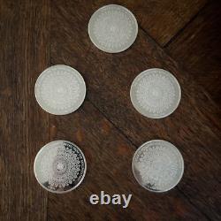 Lot Of 5 Franklin Mint Genuine Plated. 925 Silver