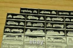 Lot Of Franklin Mint Sterling Silver Mini Ingots -cars -154.6 Grams #s4-042