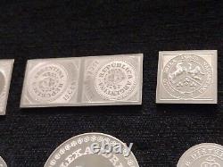 Lot of 11 Franklin Mint 925 Sterling Silver Postage Stamps 126 Grams