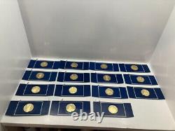 Lot of 15 Franklin Mint 100 Greatest Masterpieces 925 Sterling Silver Medals