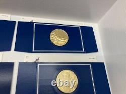 Lot of 15 Franklin Mint 100 Greatest Masterpieces 925 Sterling Silver Medals