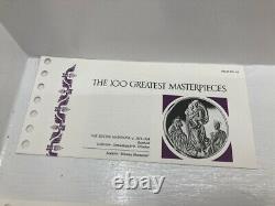 Lot of 15 Franklin Mint 100 Greatest Masterpieces 925 Sterling Silver Medals