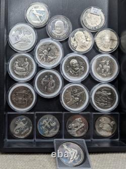 Lot of 19 Franklin Mint. 925 Sterling Silver Rounds 594.7 gr 260501
