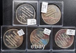 Lot of 19 Franklin Mint. 925 Sterling Silver Rounds 594.7 gr 260501