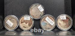 Lot of 19 Franklin Mint. 925 Sterling Silver Rounds 594.7 gr 260501