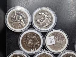 Lot of 19 Franklin Mint. 925 Sterling Silver Rounds 594.7 gr 260501