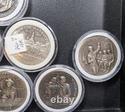 Lot of 19 Franklin Mint. 925 Sterling Silver Rounds 594.7 gr 260501