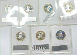 Lot of 35 Franklin Mint Sterling Silver Proof Presidential Medals 32 mm