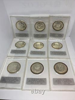 Lot of 35 Sterling Silver Proof Presidential Coin Medals Franklin Mint Limited