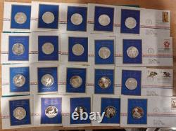 Lot of 55 Postmasters of America Sterling Silver Medals First Day Covers