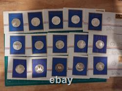 Lot of 55 Postmasters of America Sterling Silver Medals First Day Covers