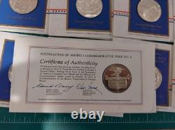 Lot of 55 Postmasters of America Sterling Silver Medals First Day Covers