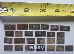 Lot of Collectible Solid Sterling Silver Art Bars & Rounds