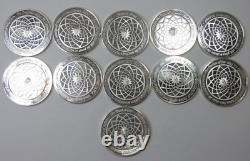 Lot x 11 Genius of Michaelangelo Franklin Mint. 925 Sterling Silver Art Rounds