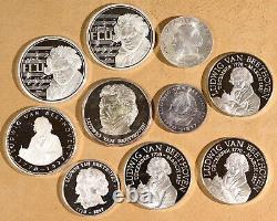 Ludwig Van Beethoven Silver Medals & Coins Collection