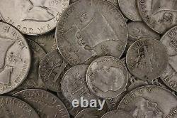 MAKE OFFER Half Troy Pound Ben Franklin Half Dollars Roosevelt Junk 90% Silver