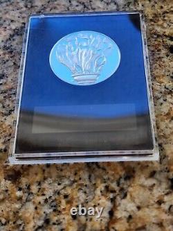 MINT 1975 Franklin Mint Hanukkah TORCH of MENORAH Proof Sterling Silver Medal