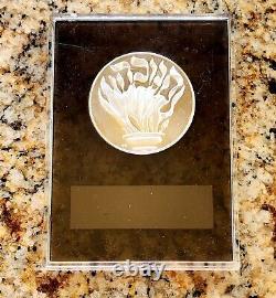 MINT 1975 Franklin Mint Hanukkah TORCH of MENORAH Proof Sterling Silver Medal