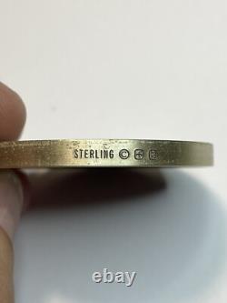 MOSES, 10 COMMANDMENTS Sterling Silver Antiqued Bible Coin Franklin Mint 55 GR