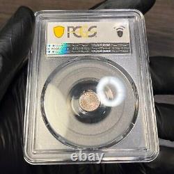 MS68 1969 Franklin Mint MINI Wyoming Silver Medal, PCGS- Rainbow Toned