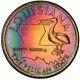 Ms69 1969 Franklin Mint Mini Louisiana Silver Medal, Pcgs- Rainbow Toned