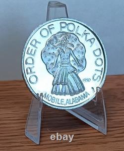 Mardi Gras POLKA DOT Parade 1980 The Year Of The Hurricane 1 oz. 999 Silver