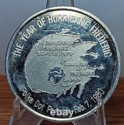 Mardi Gras POLKA DOT Parade 1980 The Year Of The Hurricane 1 oz. 999 Silver