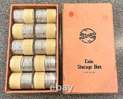 Master Pack 10 Roll 1956 Gem BU Franklin Silver Half Dollars in Meghrig Storage