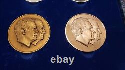 Matched 1973 President Nixon Official Inaugural 4 Medal Set Silver / Bronze