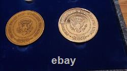 Matched 1973 President Nixon Official Inaugural 4 Medal Set Silver / Bronze