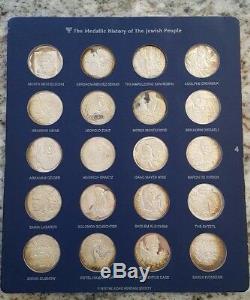 Medallic History of The Jewish People RARE 120 Silver Medals / COA FRANKLIN MINT