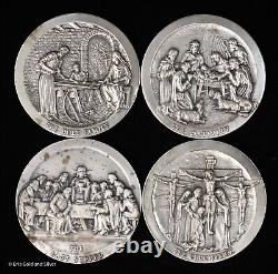 Medallic History of The Life of Christ 4-Medal Set 999+ Silver in Original Box