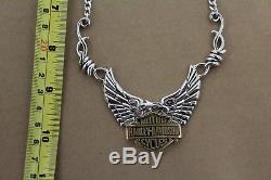 Men's Franklin Mint Harley Davidson Silver Necklace