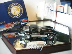 Mib Franklin Mint 1/24 1978 Silver & Black Anniversary Chevy Corvette Pace Car