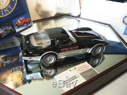 Mib Franklin Mint 1/24 1978 Silver & Black Anniversary Chevy Corvette Pace Car