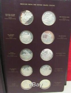 Michelangelo Franklin Mint 60 Sterling Silver Gem Coins (14349-safe-B)