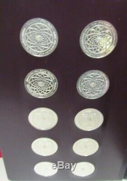 Michelangelo Franklin Mint 60 Sterling Silver Gem Coins (14349-safe-B)