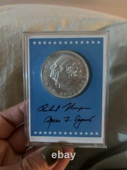 NIXON-AGNEW Sterling Silver Commemorative Medal 1970 Franklin Mint FREE SHIP