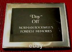 NORMAN ROCKWELL Fondest Memories DAY OFF 3 Troy oz. 925 Fine Silver