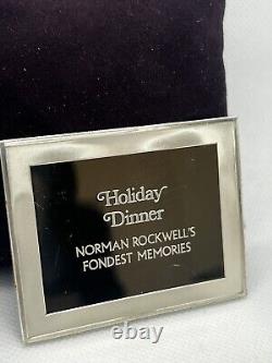 NORMAN ROCKWELL Fondest Memories Holiday Dinner 3 Troy oz. 925 Fine Silver