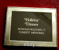 NORMAN ROCKWELL Fondest Memories Holiday Dinner 3 Troy oz. 925 Fine Silver