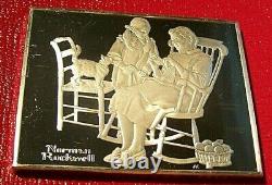 NORMAN ROCKWELL Fondest Memories-THE KNITTING LESSON 3 Troy oz. 925 Fine Silver