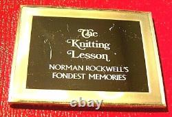 NORMAN ROCKWELL Fondest Memories-THE KNITTING LESSON 3 Troy oz. 925 Fine Silver