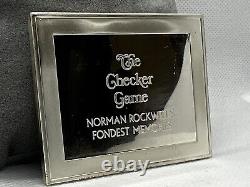 NORMAN ROCKWELL Fondest Memories The Checker Game 3 Troy oz. 925 Fine Silver