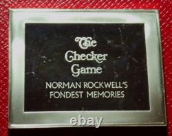NORMAN ROCKWELL Fondest Memories The Checker Game 3 Troy oz. 925 Fine Silver