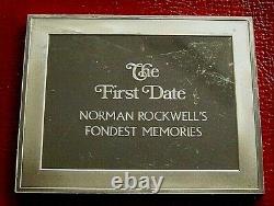 NORMAN ROCKWELL Fondest Memories The First Date 3 Troy oz. 925 Fine Silver