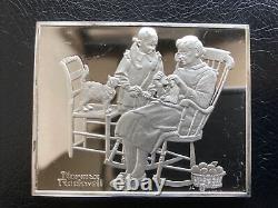 NORMAN ROCKWELL Silver Bar Mint Memories The Knitting Lesson