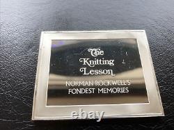 NORMAN ROCKWELL Silver Bar Mint Memories The Knitting Lesson