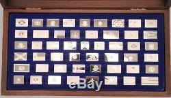 NOS 1975 Franklin Mint THE OFFICIAL FLAGS of the STATES Sterling Silver Bars NEW